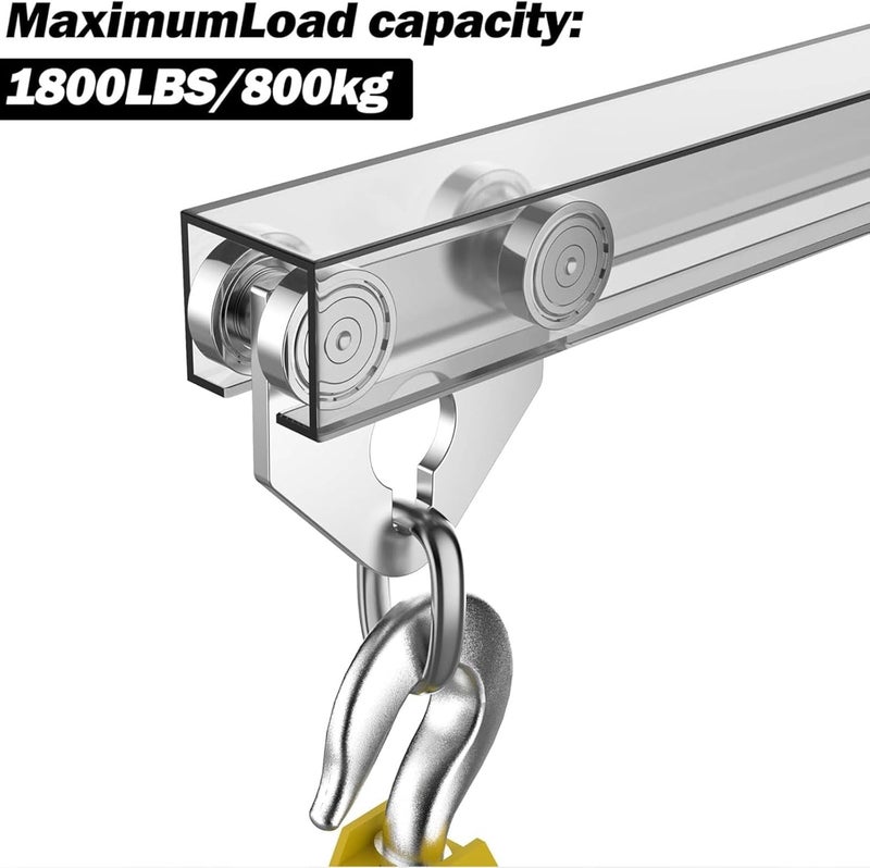 EASGIU 4 Wheel Trolley Assembly Roller Trolley - Use with 1-5/8" Wide and All 1-5/8" or Taller Strut Channel (Silver-4 Pack) - Image 3
